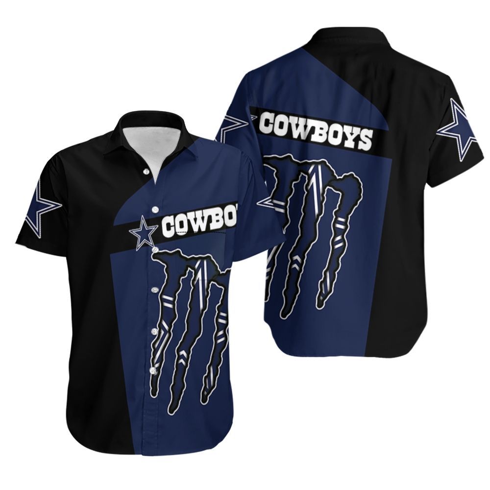 Monster Energy Dallas Cowboys Hawaiian Shirt Aloha Shirt for Men Women