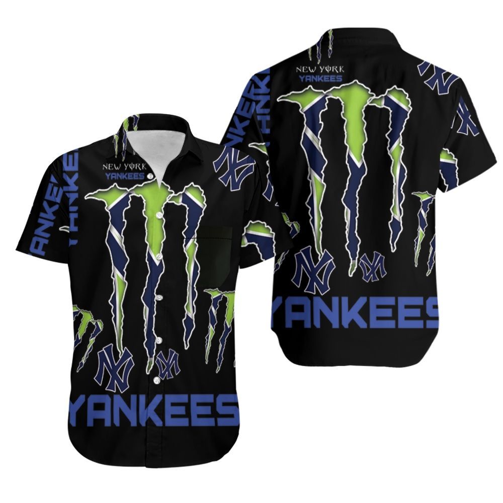 Monster Energy Logo For Lovers New York Yankees Hawaiian Shirt Aloha Shirt for Men Women