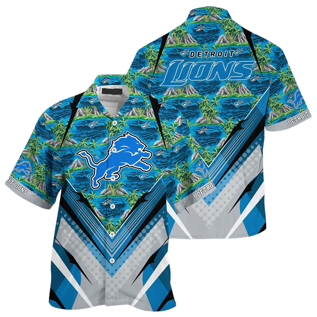 NFL Detroit Lions Team Beach Shirt For Sports Buccaneers Fans Hawaiian Shirt