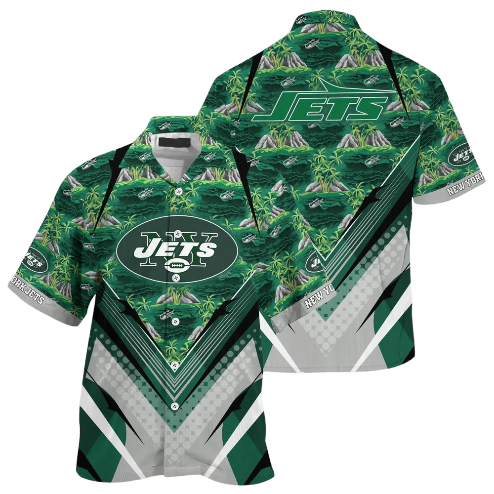 NFL New York Jets Team Beach Shirt For Sports Jets Fans Hawaiian Shirt