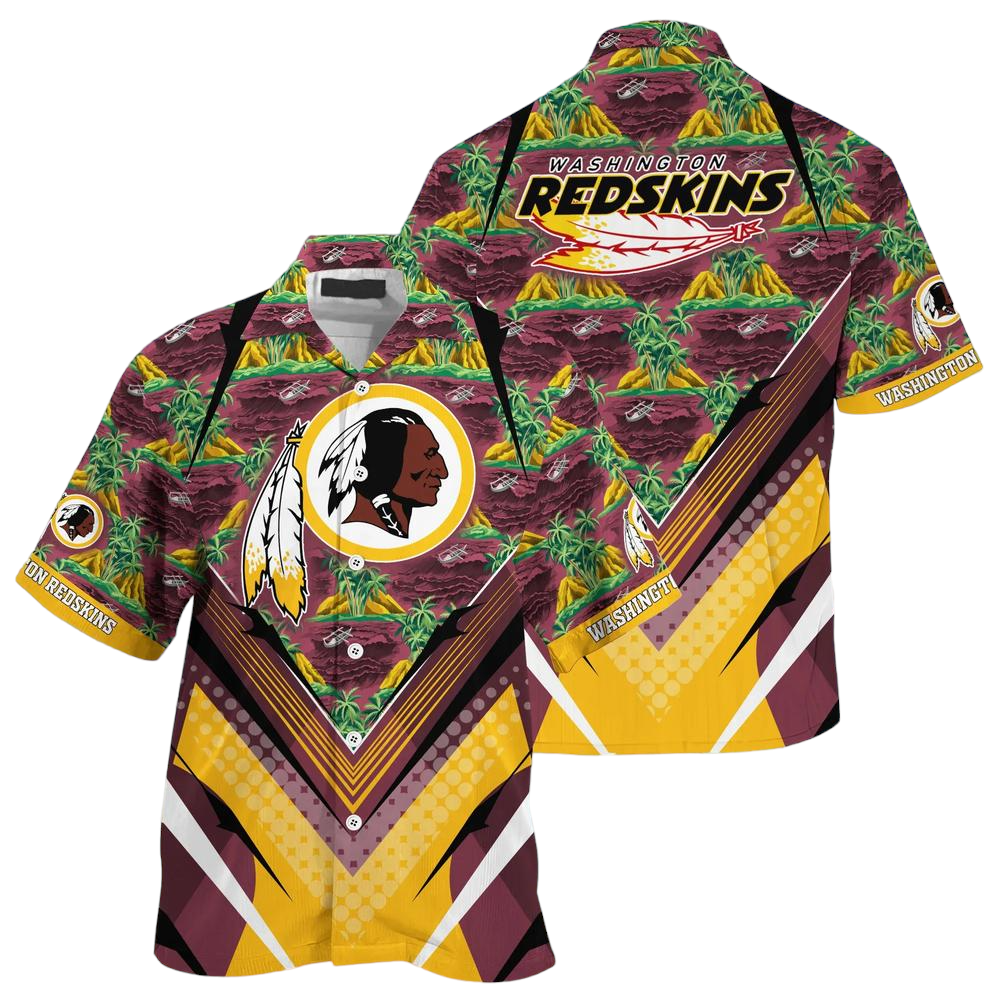 NFL Washington Redskins Team Beach Shirt For Sports Redskins Fans Hawaiian Shirt