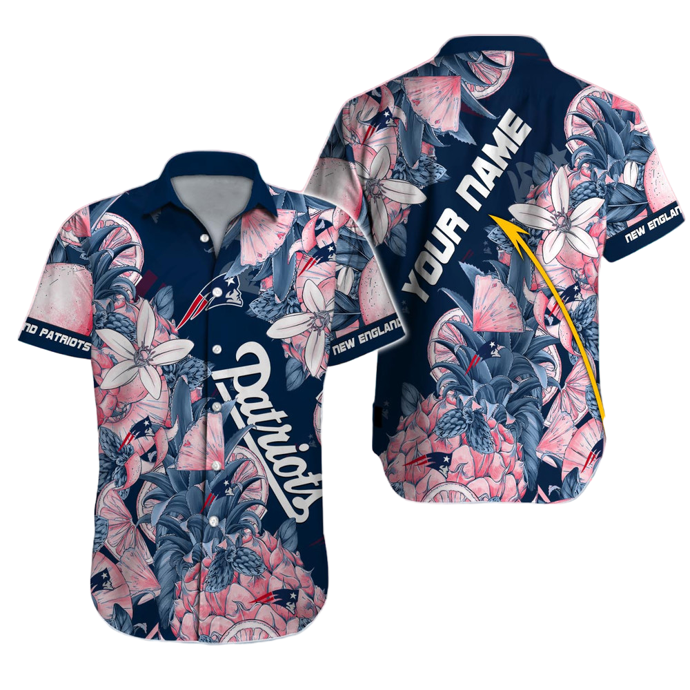 New England Patriots Hawaiian Shirt NFL Football Custom Hawaiian Shirt for Men Women Gift For Fans