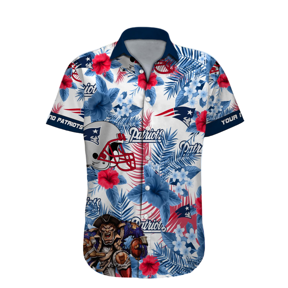 New England Patriots Hawaiian Shirt NFL Football Custom Hawaiian Shirt for Men Women Gift For Fans