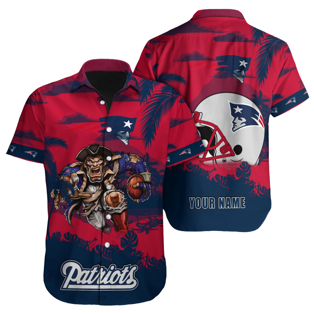 New England Patriots Hawaiian Shirt NFL Football Custom Hawaiian Shirt for Men Women Gift For Fans