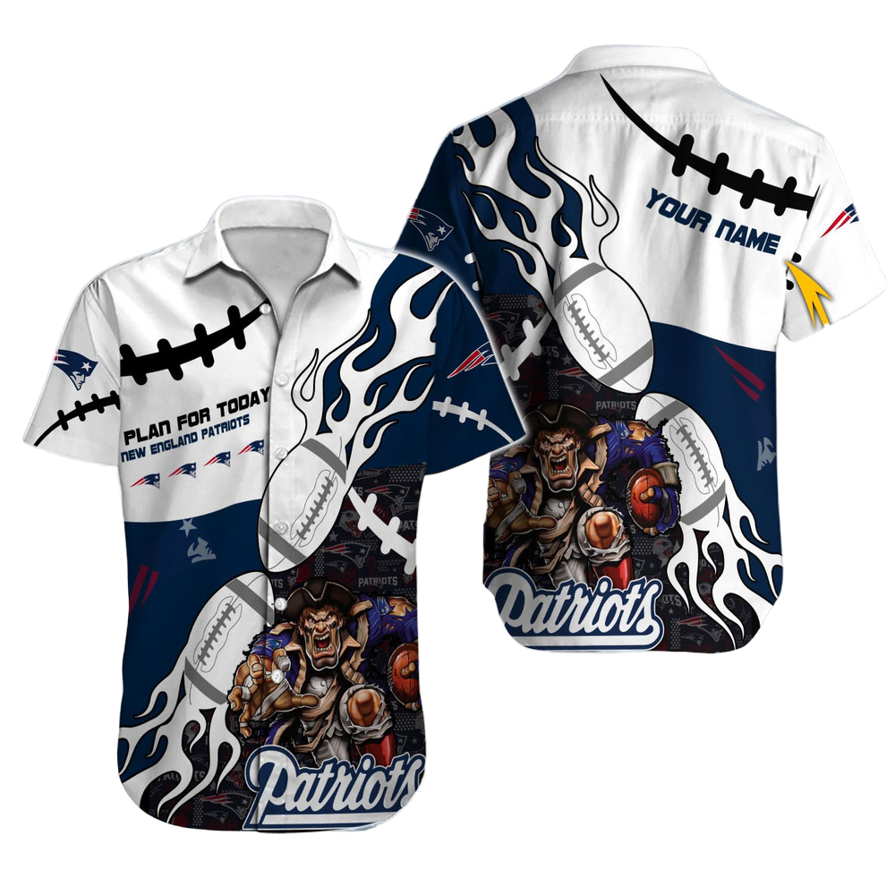 New England Patriots Hawaiian Shirt NFL Football Custom Hawaiian Shirt for Men Women Gift For Fans