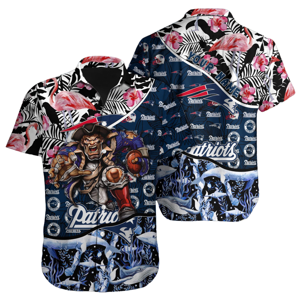 New England Patriots Hawaiian Shirt NFL Football Custom Hawaiian Shirt for Men Women Gift For Fans