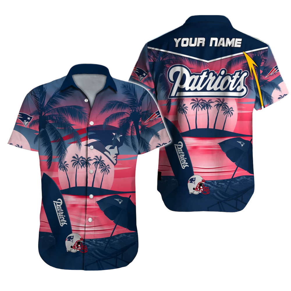 New England Patriots Hawaiian Shirt NFL Football Custom Hawaiian Shirt for Men Women Gift For Fans