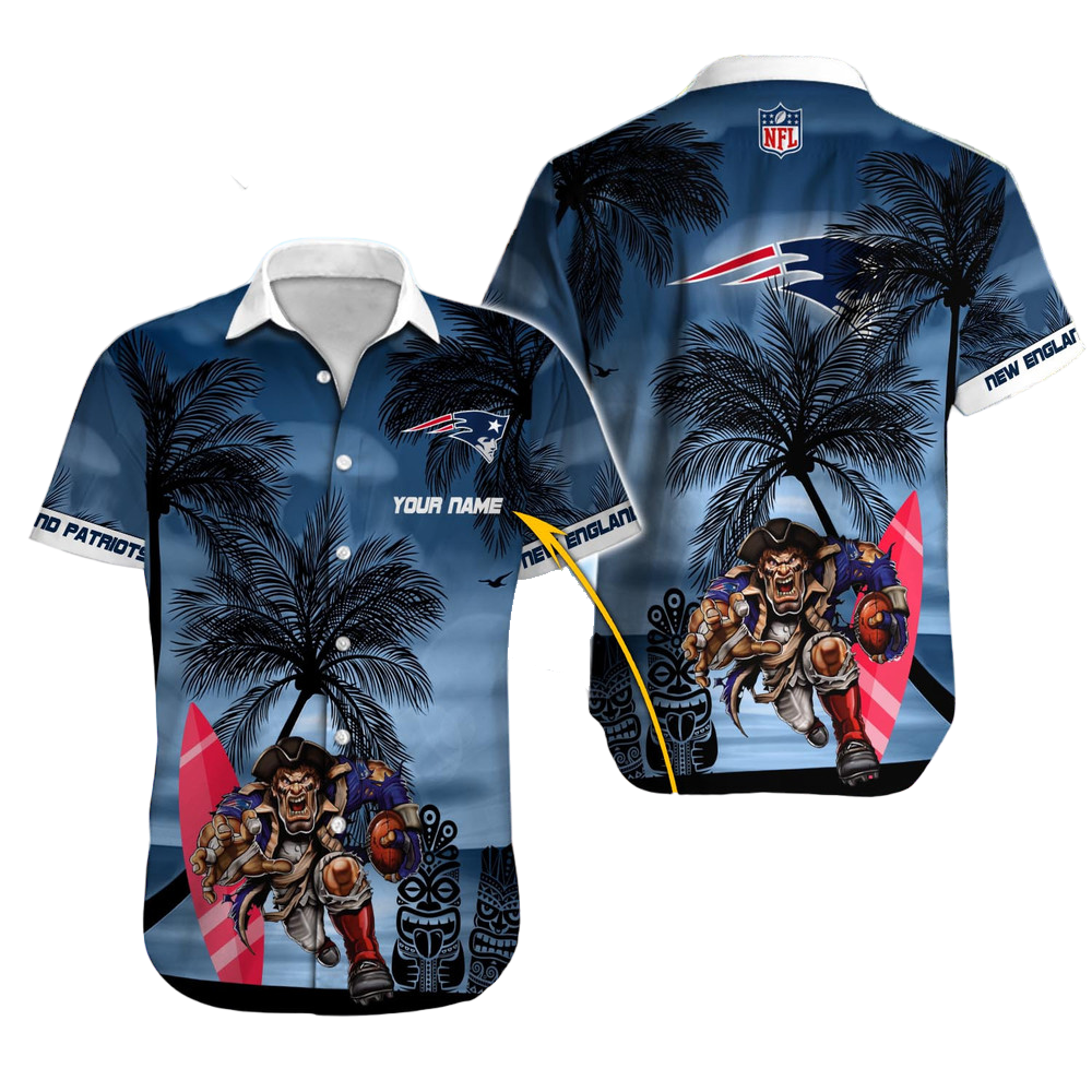 New England Patriots Hawaiian Shirt NFL Football Custom Hawaiian Shirt for Men Women Gift For Fans