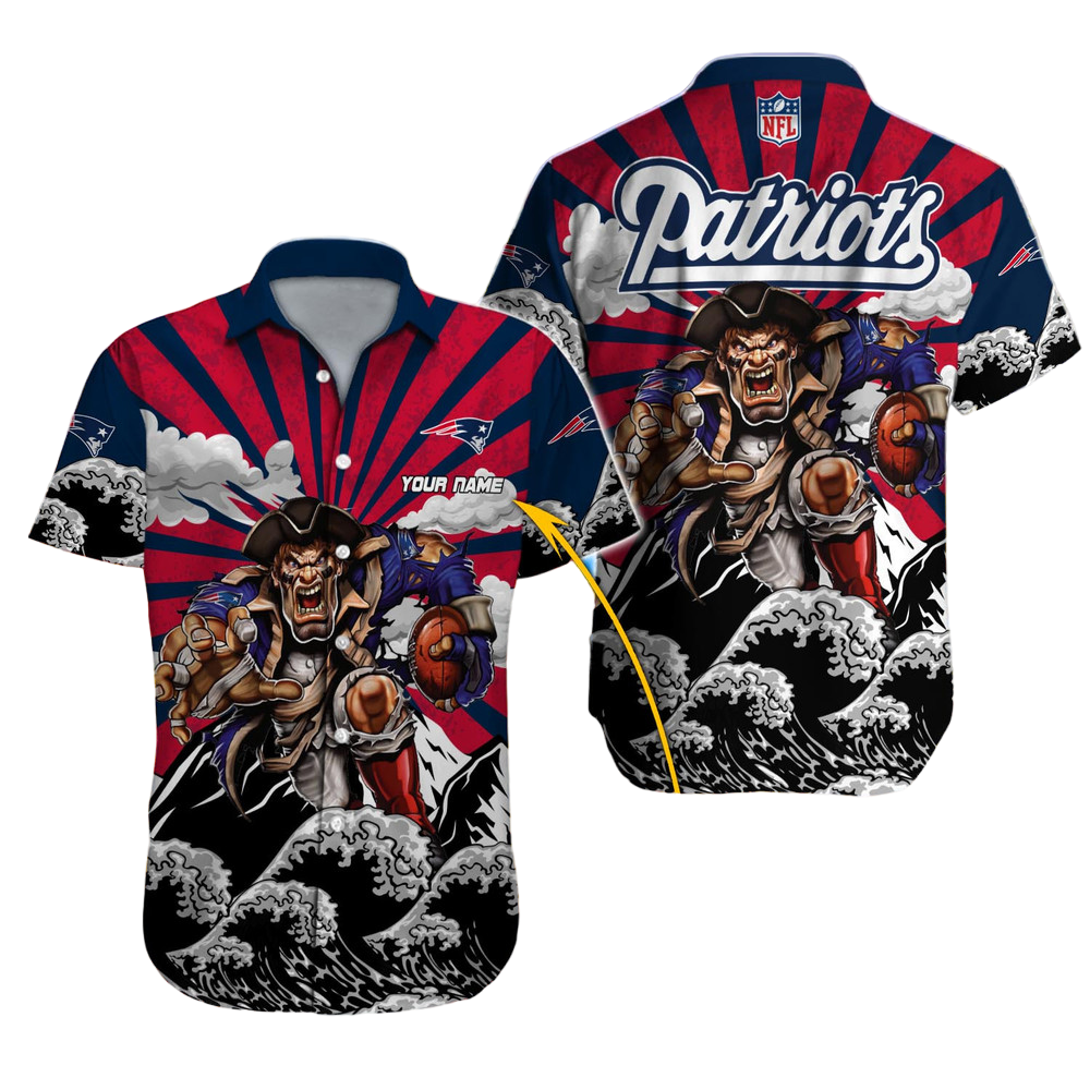 New England Patriots Hawaiian Shirt NFL Football Custom Hawaiian Shirt for Men Women Gift For Fans