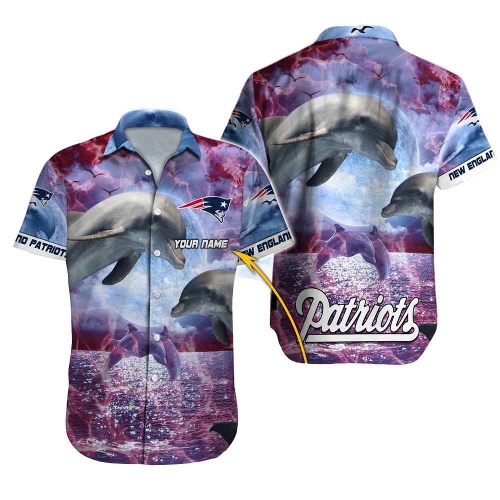 New England Patriots Hawaiian Shirt NFL Football Custom Hawaiian Shirt for Men Women Gift For Fans