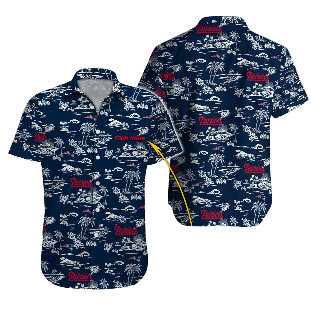 New England Patriots Hawaiian Shirt NFL Football Custom Hawaiian Shirt for Men Women Gift For Fans