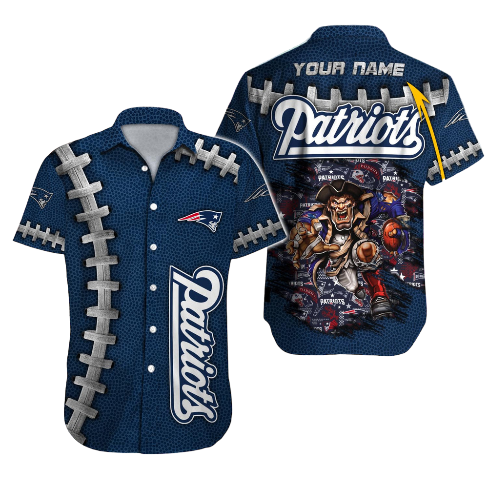 New England Patriots Hawaiian Shirt NFL Football Custom Hawaiian Shirt for Men Women Gift For Fans