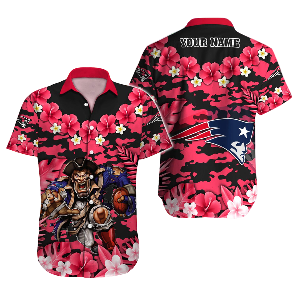 New England Patriots Hawaiian Shirt NFL Football Custom Hawaiian Shirt for Men Women Gift For Fans