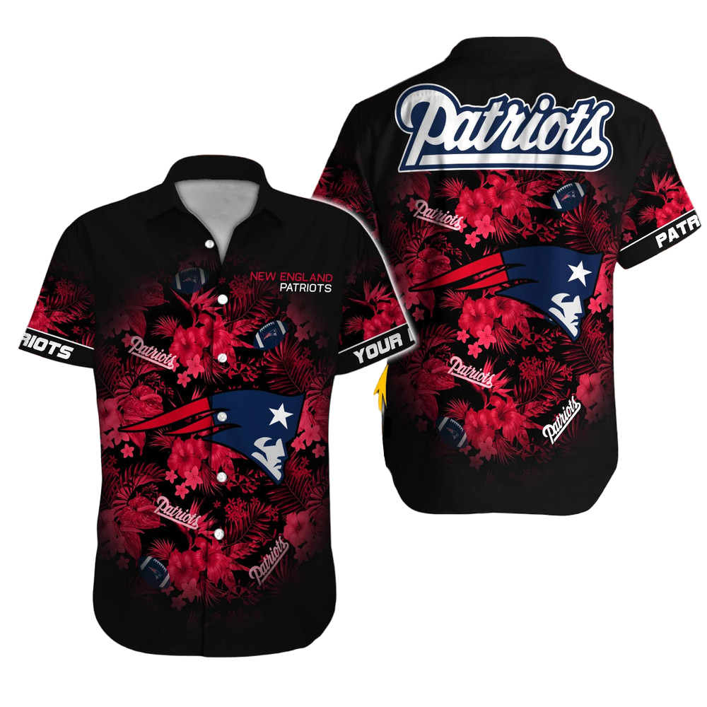 New England Patriots Hawaiian Shirt NFL Football Custom Hawaiian Shirt for Men Women Gift For Fans