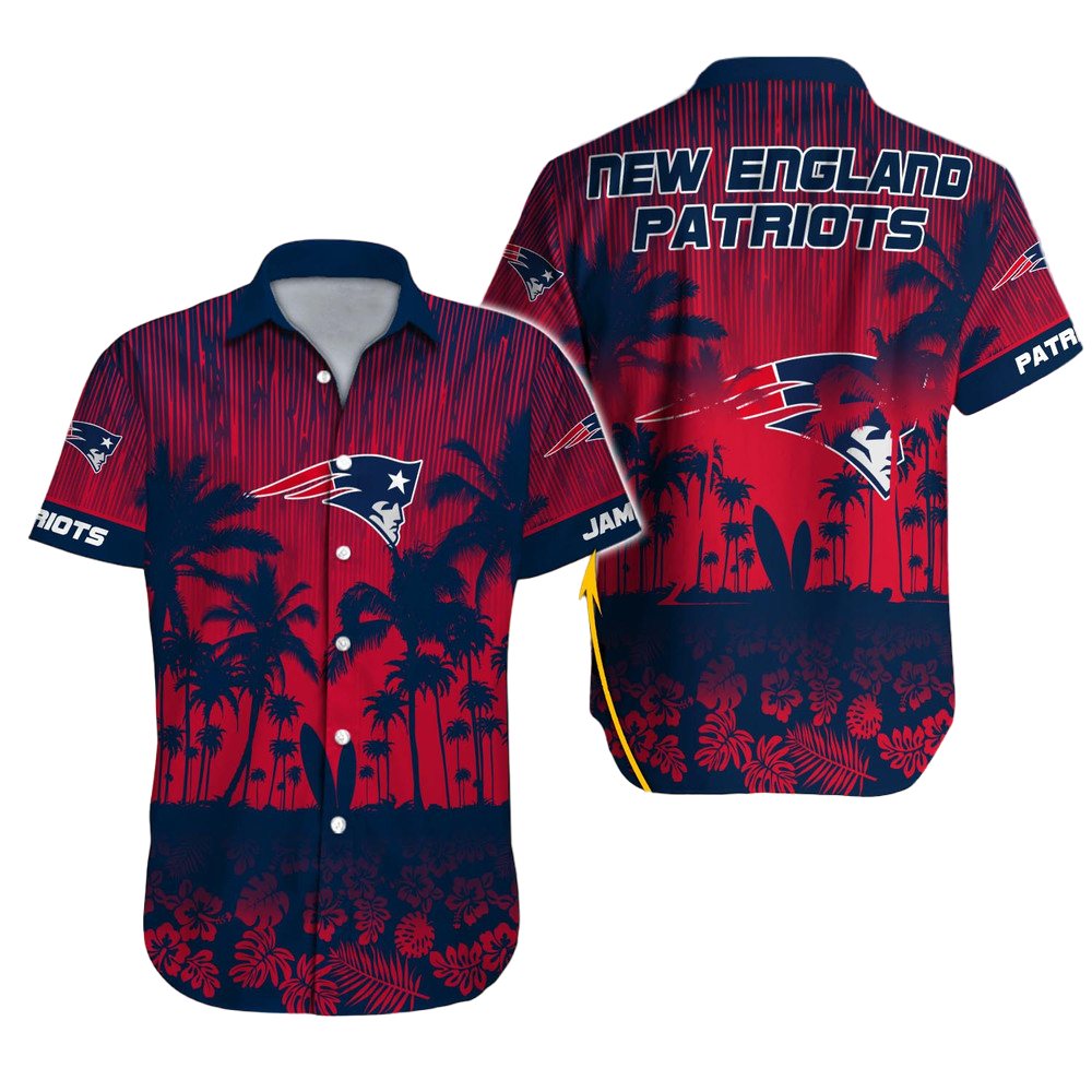 New England Patriots Hawaiian Shirt NFL Football Custom Hawaiian Shirt for Men Women Gift For Fans