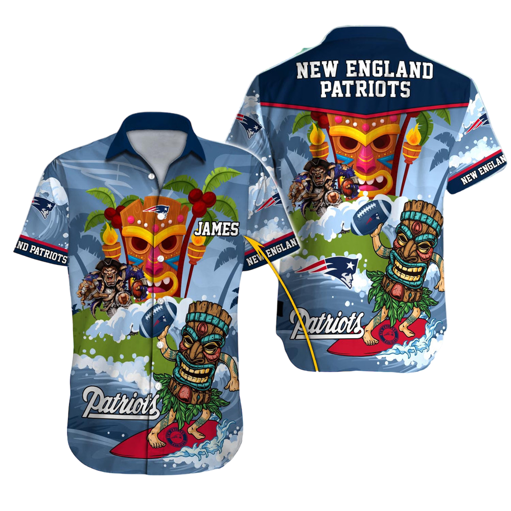 New England Patriots Hawaiian Shirt NFL Football Custom Hawaiian Shirt for Men Women Gift For Fans