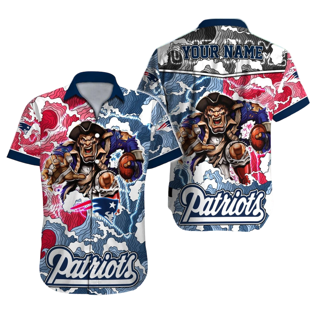 New England Patriots Hawaiian Shirt NFL Football Custom Hawaiian Shirt for Men Women Gift For Fans