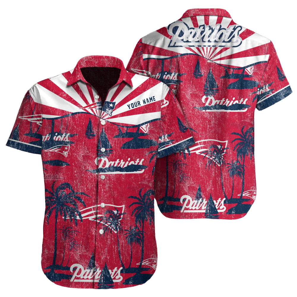 New England Patriots Hawaiian Shirt NFL Football Custom Hawaiian Shirt for Men Women Gift For Fans