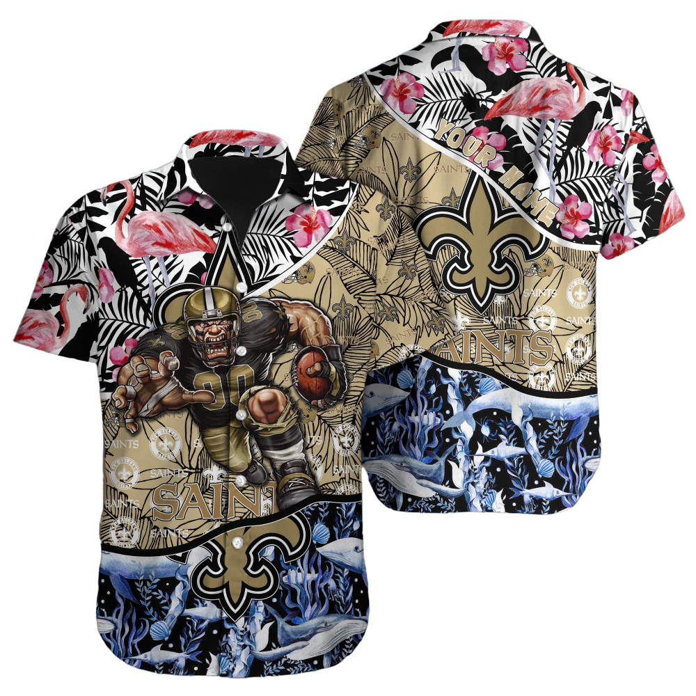 New Orleans Saints Hawaiian Shirt NFL Football Custom Hawaiian Shirt for Men Women Gift For Fans