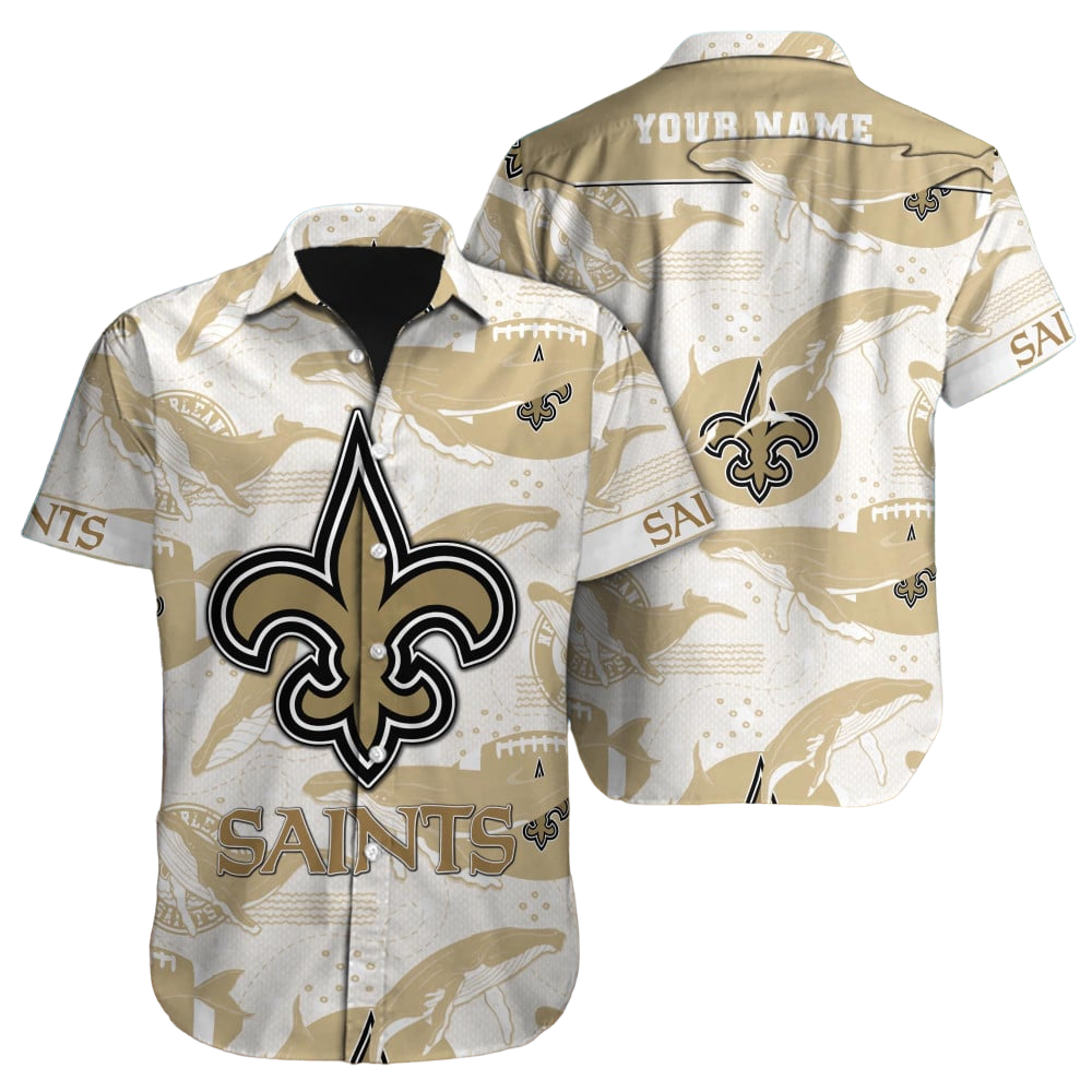 New Orleans Saints Hawaiian Shirt NFL Football Custom Hawaiian Shirt for Men Women Gift For Fans