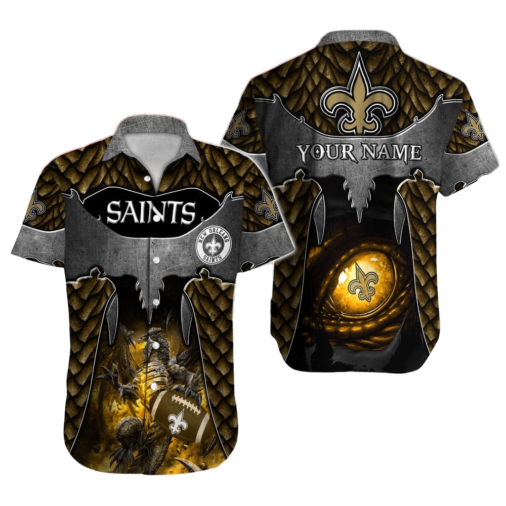 New Orleans Saints Hawaiian Shirt NFL Football Custom Hawaiian Shirt for Men Women Gift For Fans