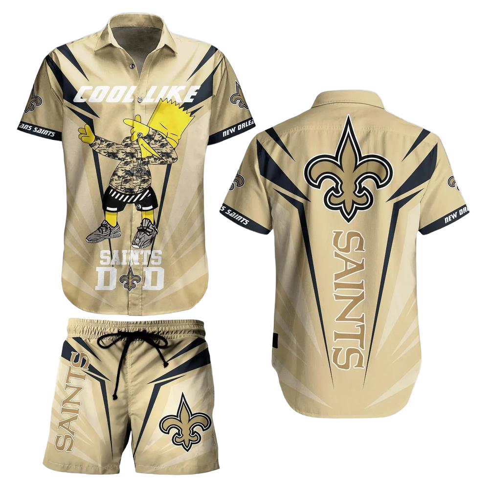 New Orleans Saints NFL Hawaiian Shirt And Short Bart Simpson Summer Perfect Gift For Fans NFL