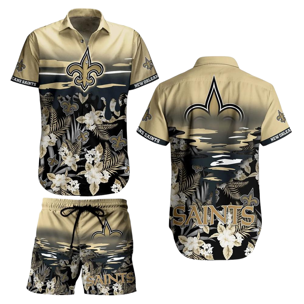 New Orleans Saints NFL Hawaiian Shirt And Short Tropical Pattern Beach Shirt New Gift For Best Fan