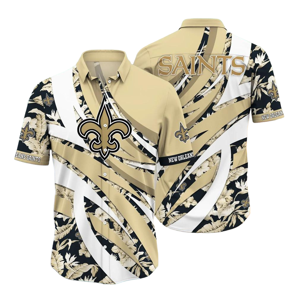New Orleans Saints NFL Hawaiian Shirt Tropical Pattern New Trend Summer For Sports Football Fans