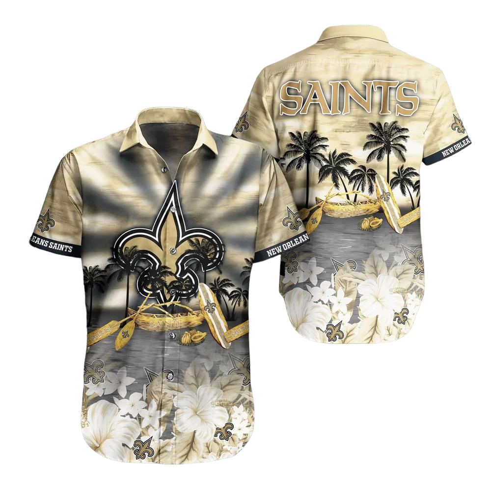 New Orleans Saints NFL Hawaiian Shirt Tropical Pattern Summer For NFL Football Fans