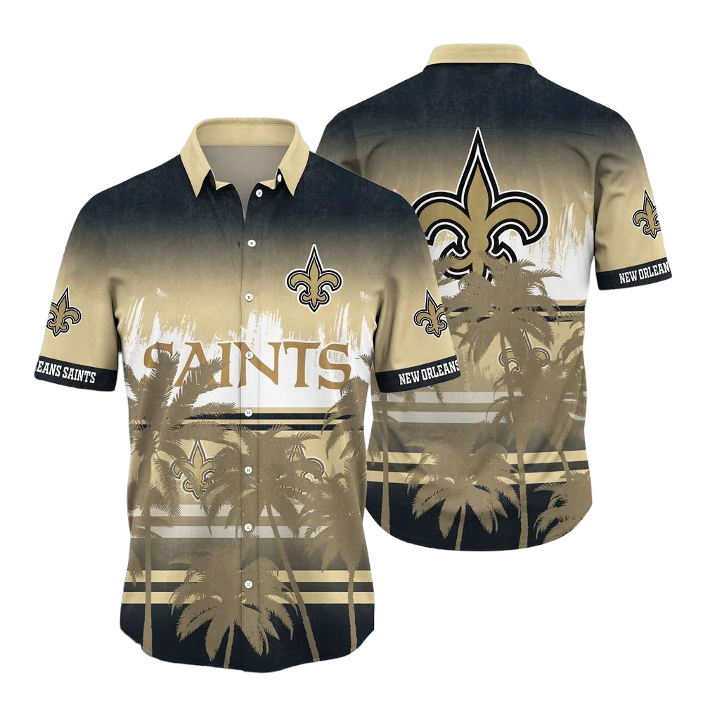 New Orleans Saints NFL Summer Hawaiian Shirt Tropical Pattern Graphic For Sports Enthusiast