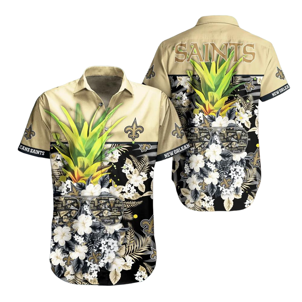 New Orleans Saints NFL Tropical Pattern Pineapple Design Hawaiian Shirt New Trending For Men Women