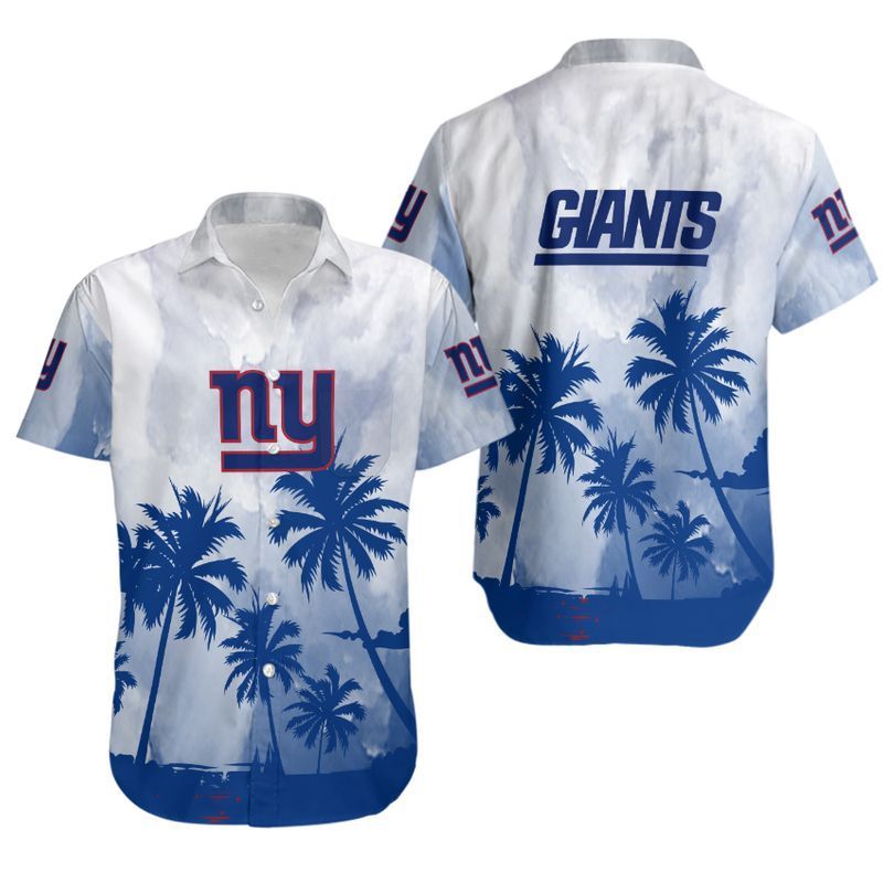 New York Giants Coconut Trees NFL Gift For Fan Hawaiian Shirt Aloha Shirt for Men Women