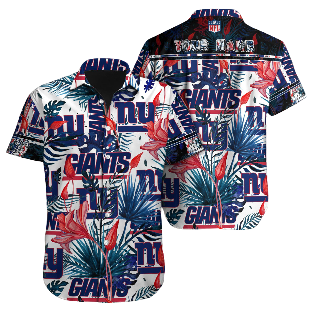 New York Giants Hawaiian Shirt NFL Football Custom Hawaiian Shirt for Men Women Gift For Fans