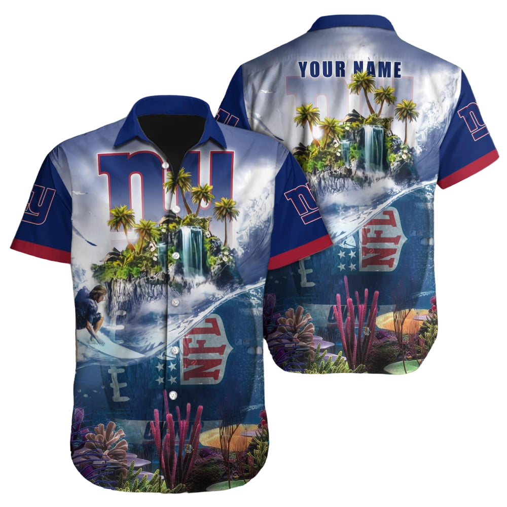 New York Giants Hawaiian Shirt NFL Football Custom Hawaiian Shirt for Men Women Gift For Fans