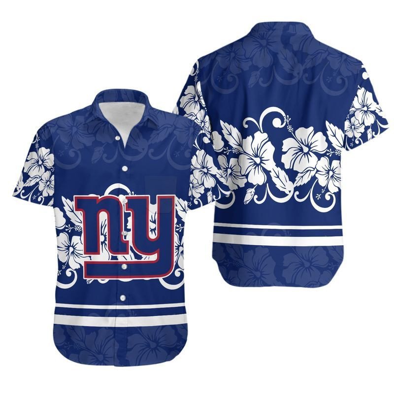 New York Giants Hibiscus Flowers Hawaii Shirt for Men Women