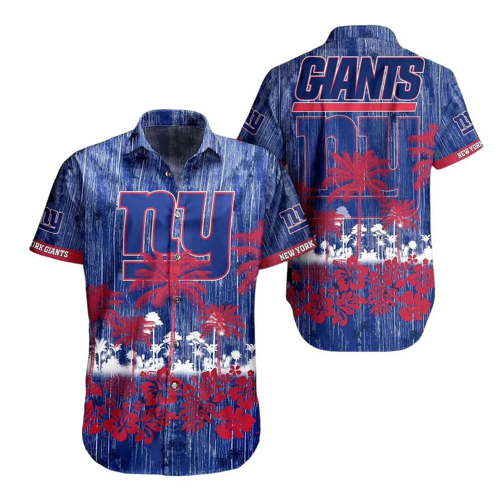 New York Giants NFL Hawaii Graphic Tropical Pattern Style Summer Hawaiian Shirt
