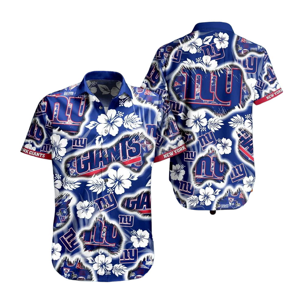 New York Giants NFL Hawaii Shirt Graphic Floral Printed This Summer Beach Shirt For Fans