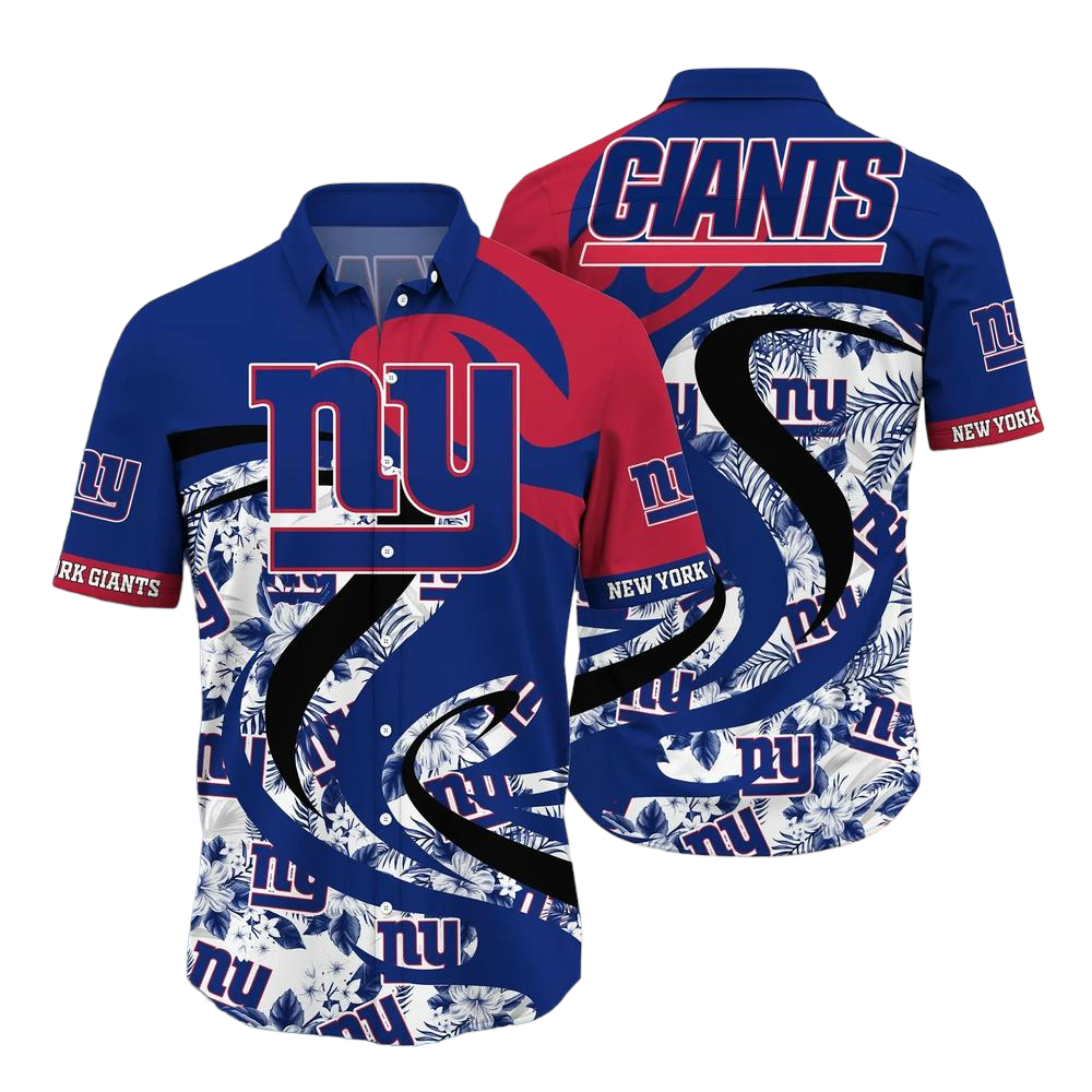 New York Giants NFL Hawaii Shirt Tropical Pattern Graphic This Summer Gift For Fan NFL