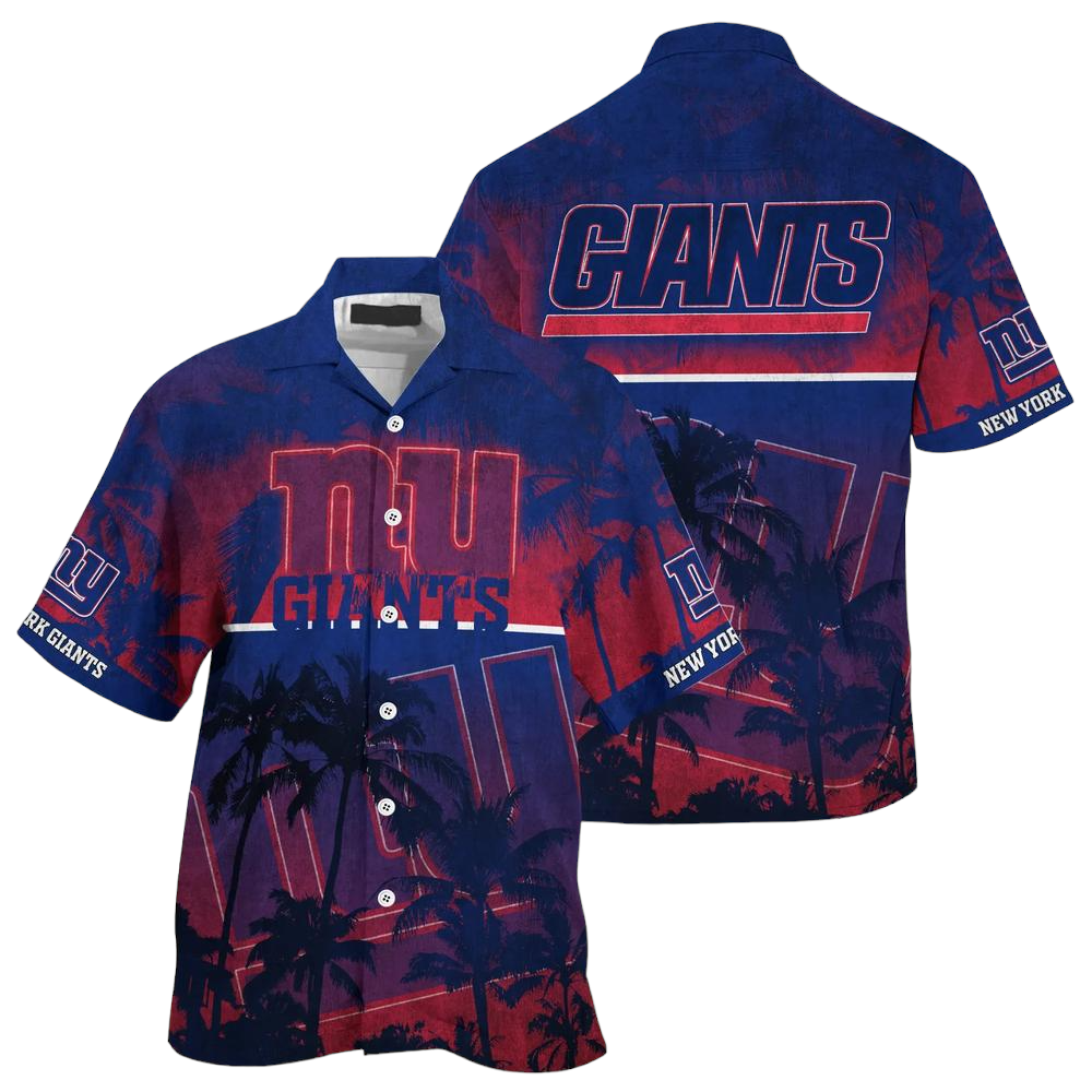 New York Giants NFL Hawaiian Shirt Style Tropical Pattern Hot Trending Summer For Awesome Fans