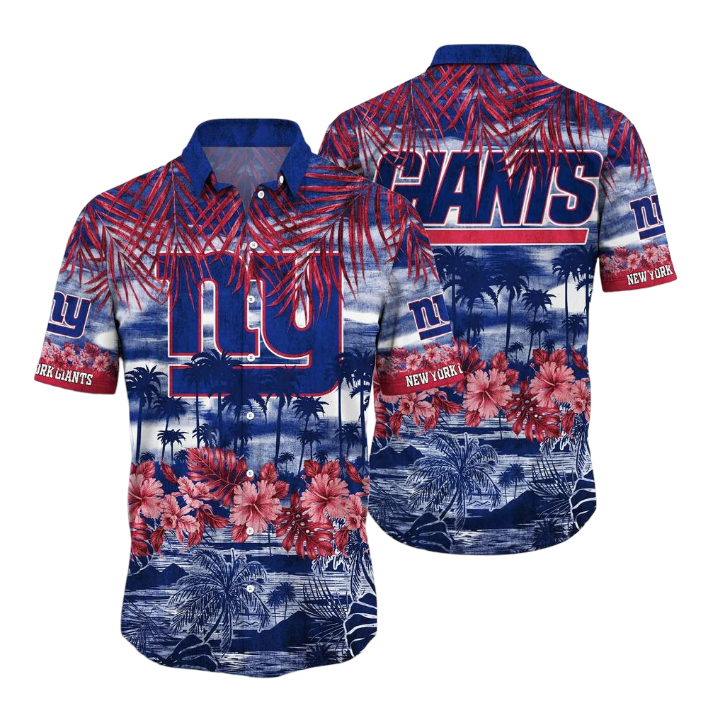 New York Giants NFL Hawaiian Shirt Style Tropical Pattern Summer For Awesome Fans