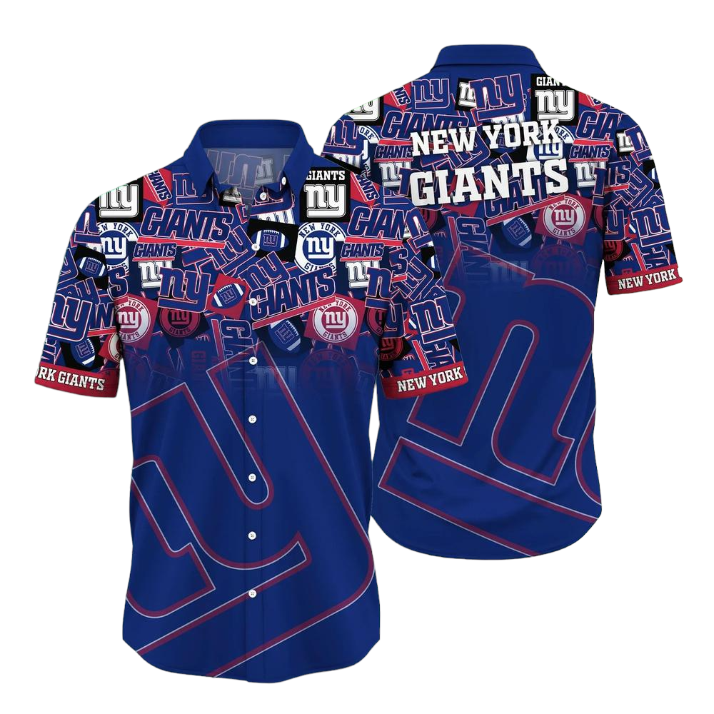New York Giants NFL Hawaiian Shirt Trends Summer Short Sleeve Button Down Shirt For Sports Fans
