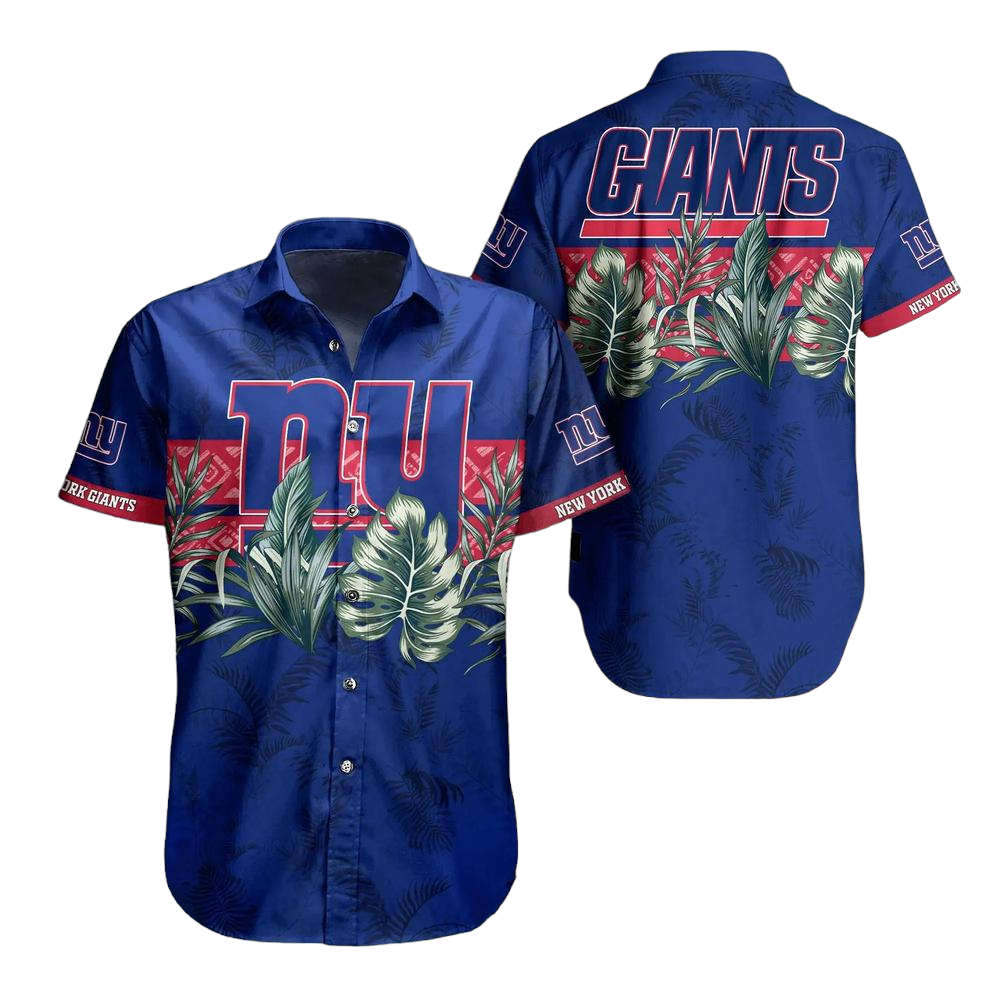 New York Giants NFL Hawaiian Shirt Tropical Pattern Graphic Gift For Fan NFL Enthusiast