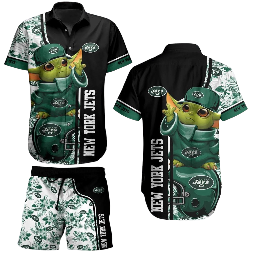 New York Jets Football NFL Baby Yoda Hawaiian Shirt And Short New Collection Summer Perfect Gift For Fan