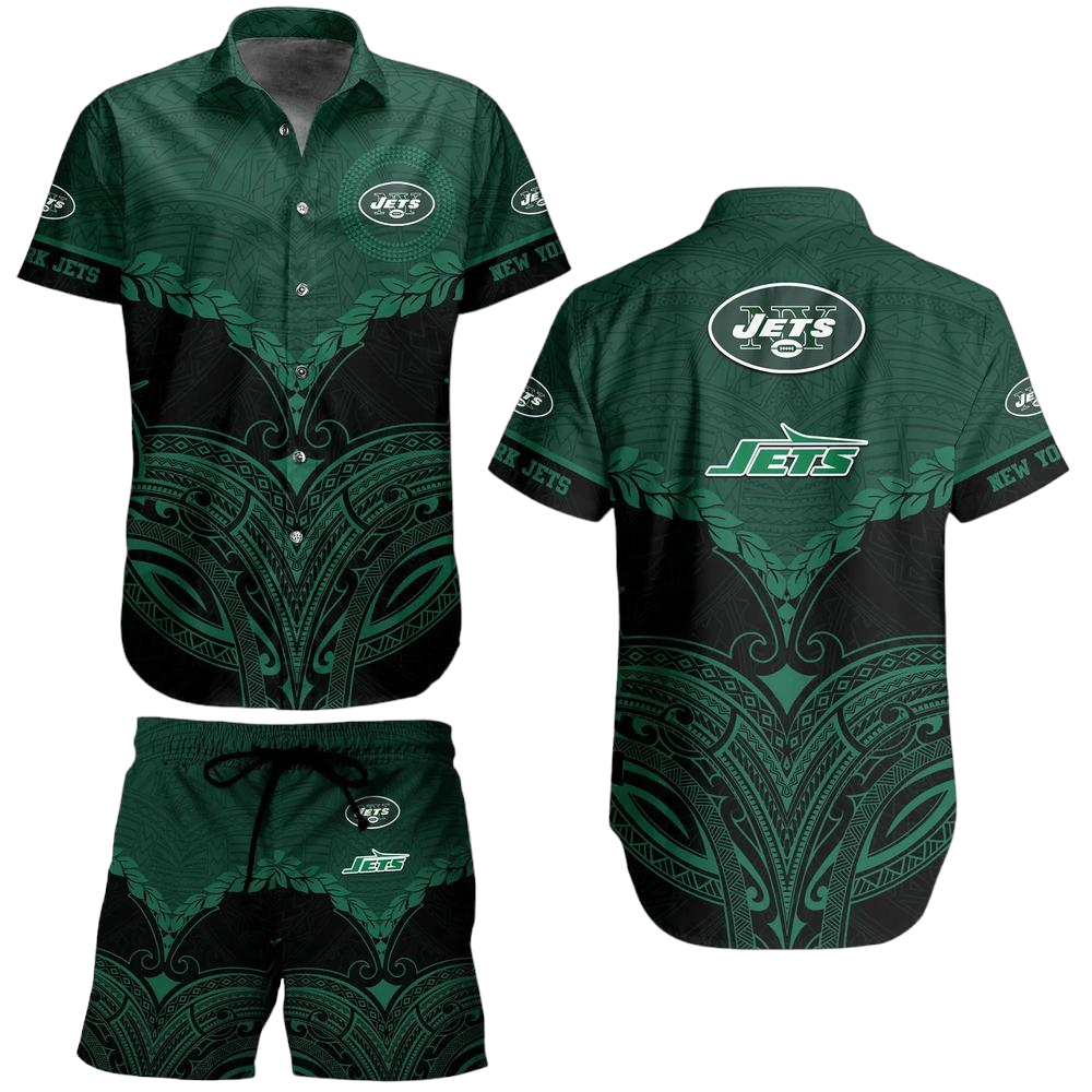 New York Jets Football NFL Hawaiian Shirt Polynesian Pattern New Summer Gift For Men Women Fans