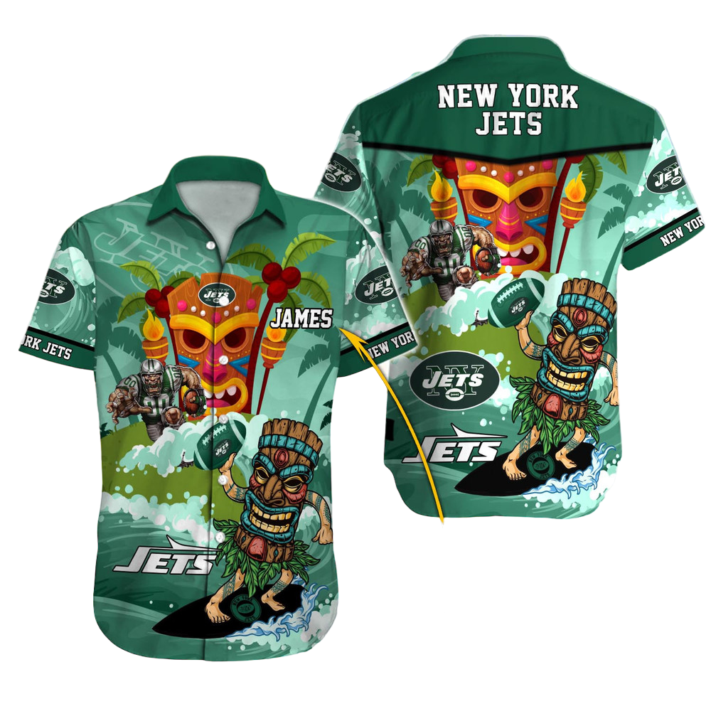 New York Jets Hawaiian Shirt NFL Football Custom Hawaiian Shirt for Men Women Gift For Fans