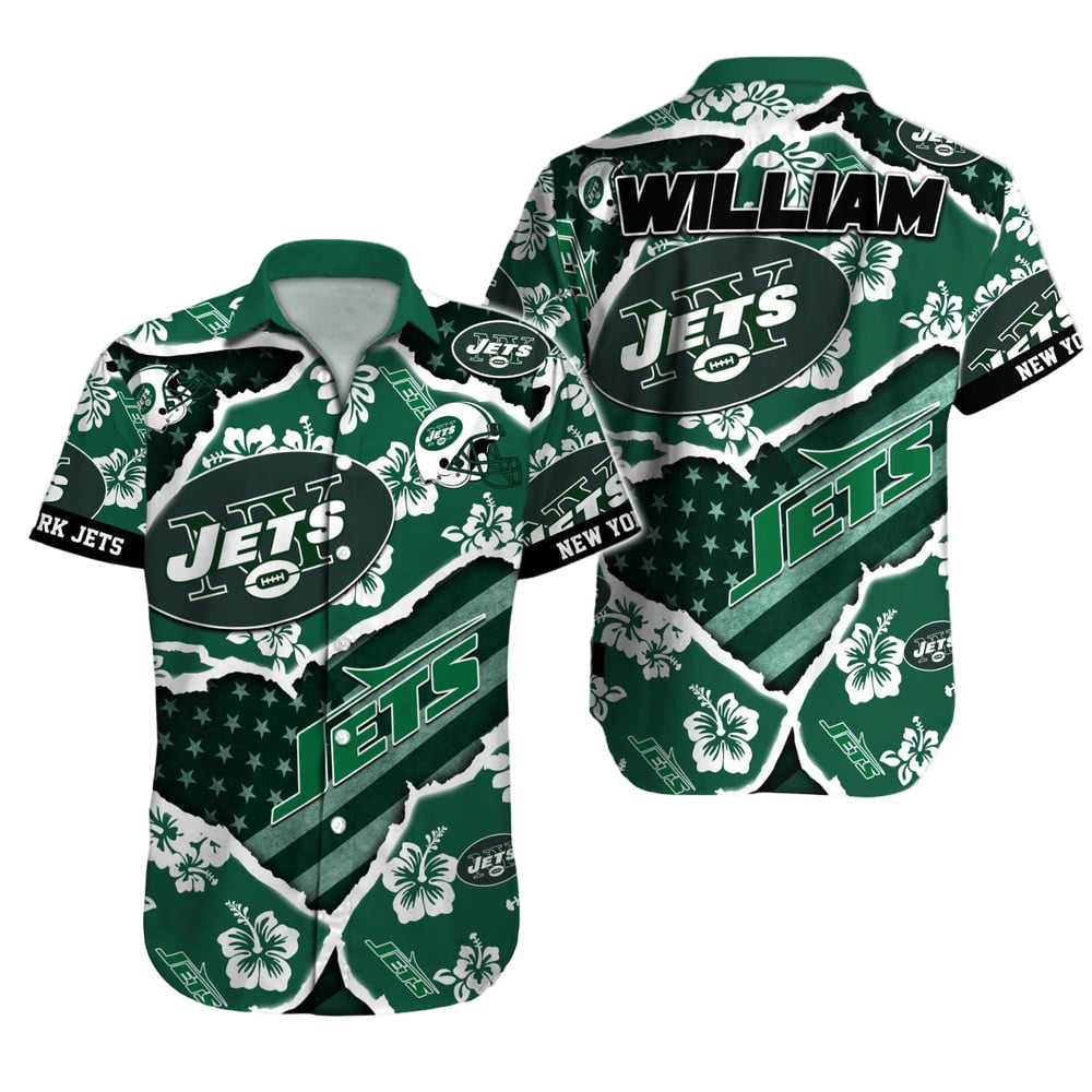 New York Jets Hawaiian Shirt NFL Football Custom Hawaiian Shirt for Men Women Gift For Fans