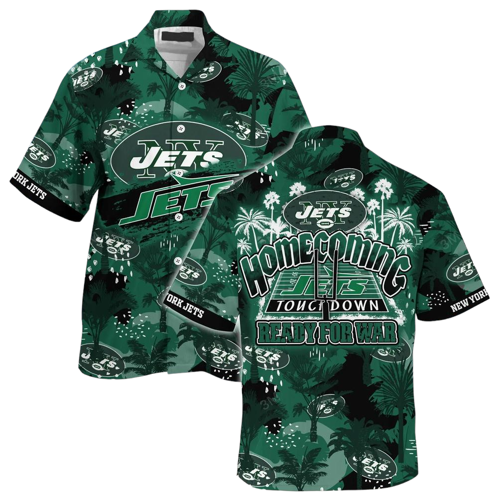 New York Jets NFL Beach Shirt For Sports Fans This Summer Hawaiian Shirt