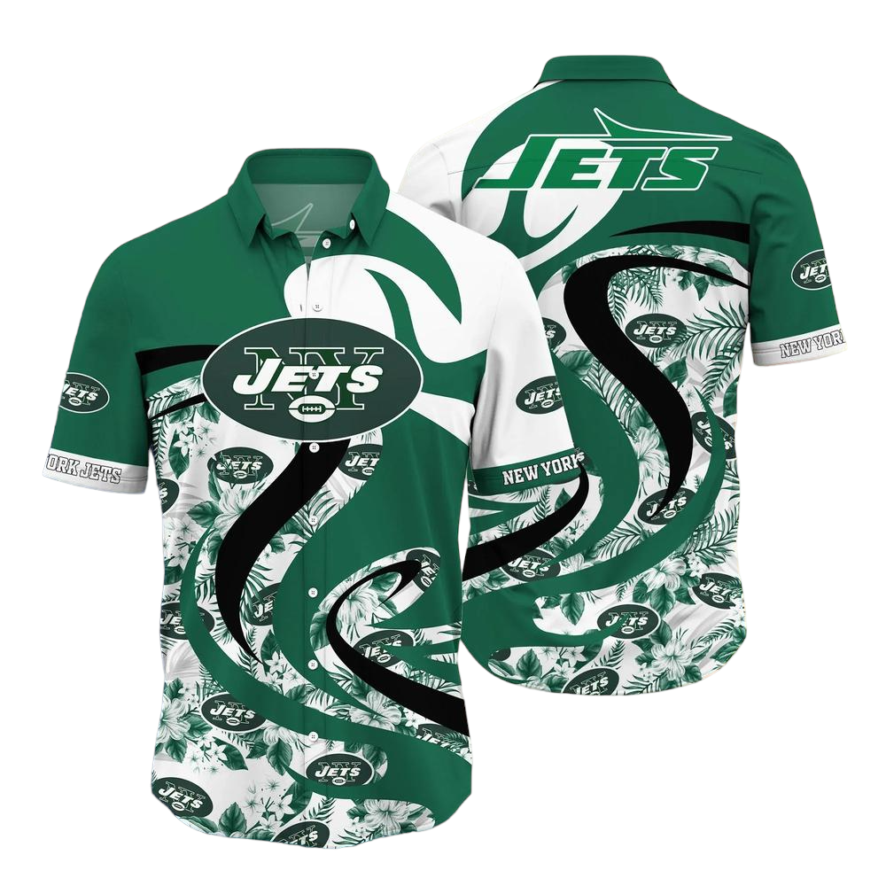 New York Jets NFL Hawaii Shirt Tropical Pattern Graphic This Summer Gift For Fan NFL