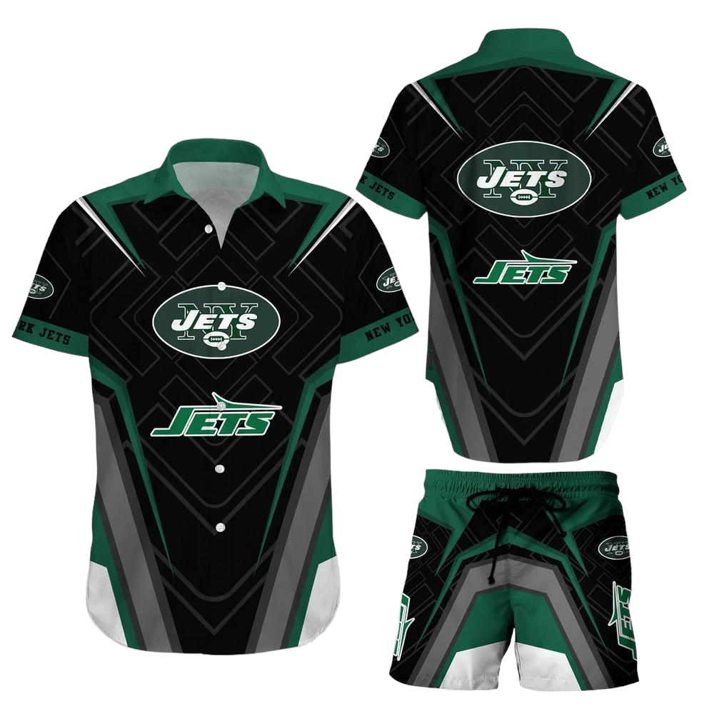 New York Jets NFL Hawaiian Shirt And Short New Summer Button Down Shirt Best Gift For Fans