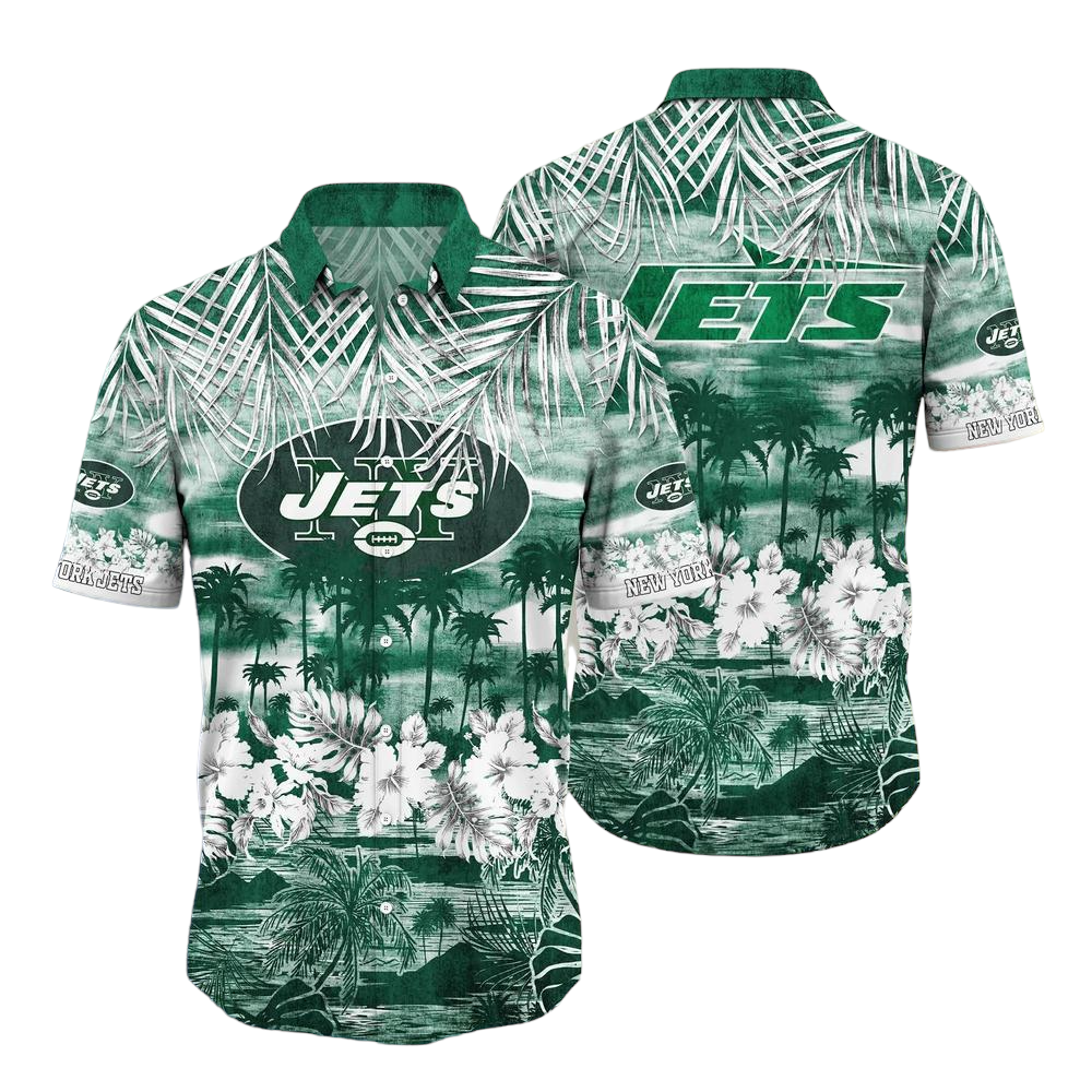 New York Jets NFL Hawaiian Shirt Style Tropical Pattern Summer For Awesome Fans